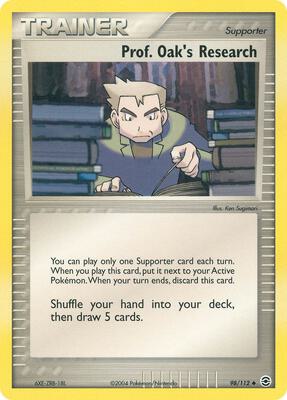 Prof. Oak's Research card from EX FireRed & LeafGreen