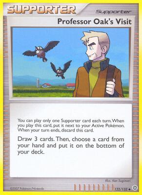 Professor Oak's Visit card from Secret Wonders