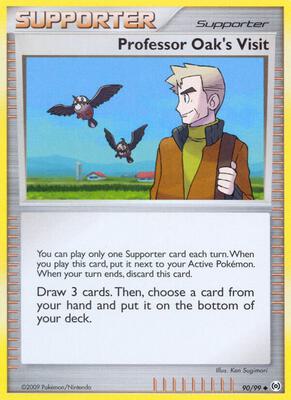 Professor Oak's Visit card from Arceus