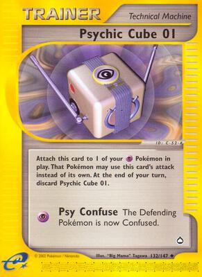 Psychic Cube 01 card from Aquapolis