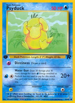Psyduck card from Team Rocket