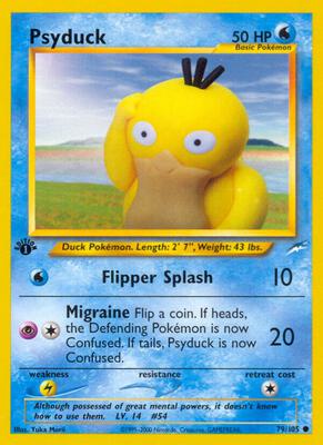 Psyduck card from Neo Destiny