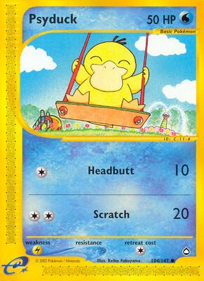 Psyduck card from Aquapolis