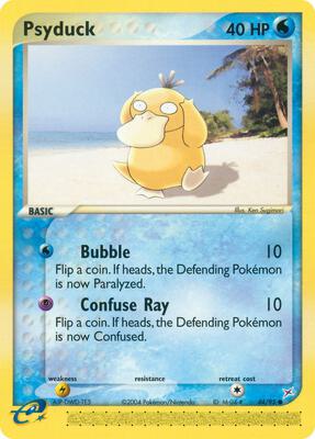 Psyduck card from EX Team Magma vs Team Aqua