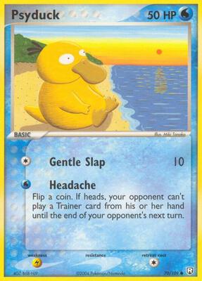Psyduck card from EX Team Rocket Returns
