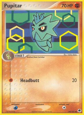 Pupitar card from EX Dragon Frontiers