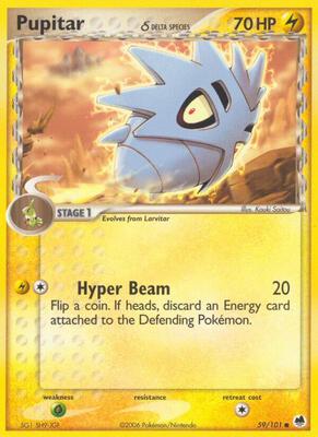 Pupitar (Delta Species) card from EX Dragon Frontiers