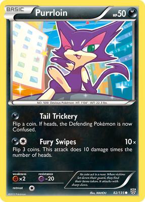 Purrloin (82) card from Plasma Storm
