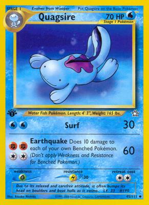 Quagsire card from Neo Genesis