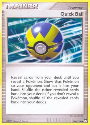 Quick Ball card from Mysterious Treasures