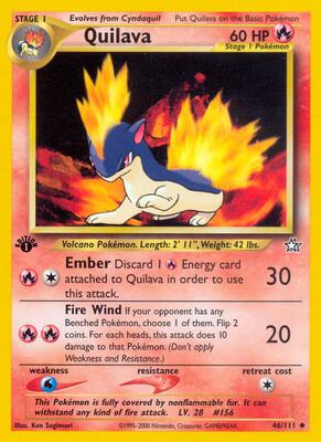 Quilava (46) card from Neo Genesis