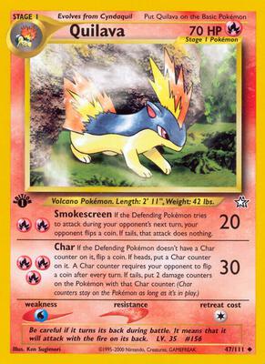 Quilava (47) card from Neo Genesis