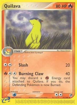 Quilava card from EX Sandstorm
