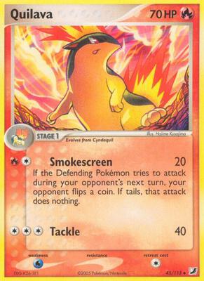 Quilava card from EX Unseen Forces
