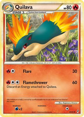 Quilava card from Call of Legends