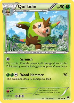 Quilladin card from XY Base Set