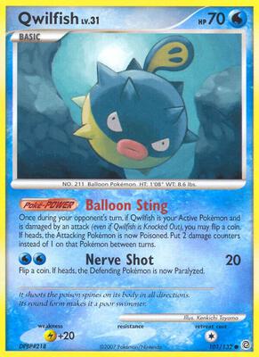 Qwilfish card from Secret Wonders