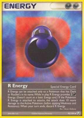 R Energy card from EX Team Rocket Returns