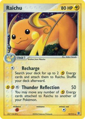 Raichu card from EX FireRed & LeafGreen