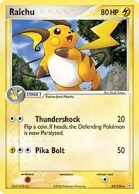 Raichu card from EX Holon Phantoms