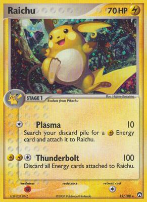 Raichu card from EX Power Keepers
