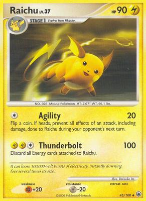 Raichu card from Majestic Dawn