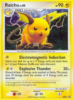 Raichu - DP21 card from Diamond and Pearl Promos