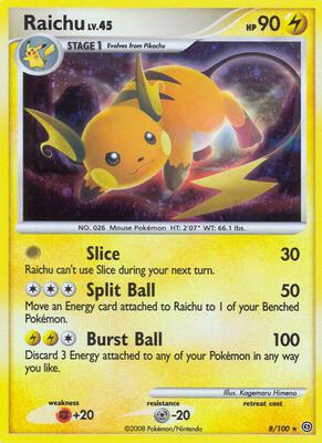 Raichu card from Stormfront
