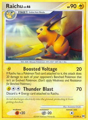 Raichu card from Arceus