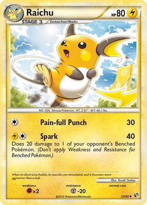 Raichu card from Undaunted