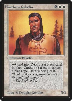 Northern Paladin card from Beta Edition