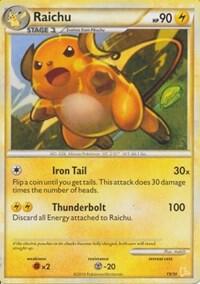 Raichu (#19 Non-Holo) card from HGSS Trainer Kit: Gyarados & Raichu