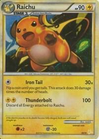 Raichu (#30 Holo) card from HGSS Trainer Kit: Gyarados & Raichu