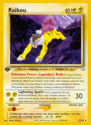 Raikou (22) card from Neo Revelation