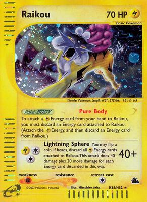 Raikou (H26) card from Skyridge