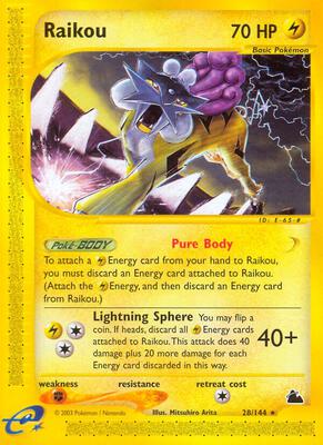 Raikou card from Skyridge