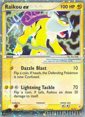 Raikou ex card from EX Team Magma vs Team Aqua