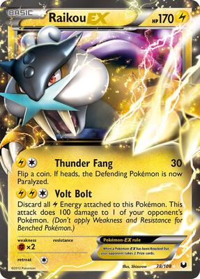 Raikou EX card from Dark Explorers
