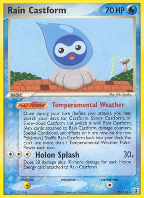 Rain Castform card from EX Delta Species