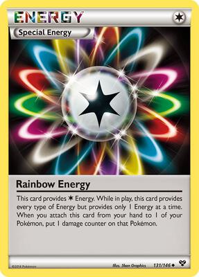 Rainbow Energy card from XY Base Set