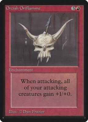 Orcish Oriflamme card from Beta Edition