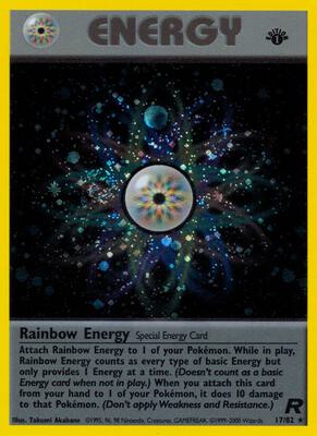 Rainbow Energy (17) card from Team Rocket