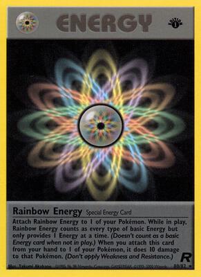 Rainbow Energy (80) card from Team Rocket
