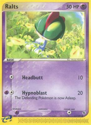 Ralts - 67/109 card from EX Ruby and Sapphire