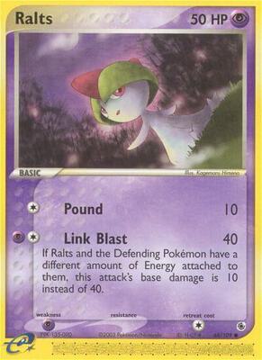 Ralts - 68/109 card from EX Ruby and Sapphire