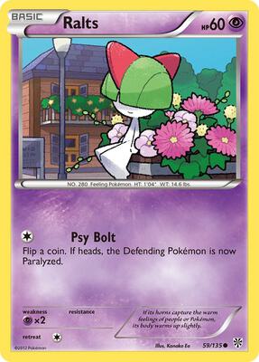 Ralts card from Plasma Storm