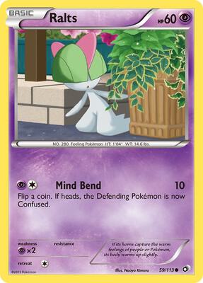 Ralts card from Legendary Treasures