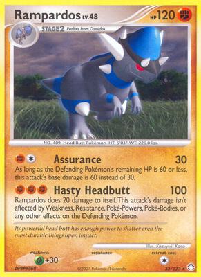 Rampardos card from Mysterious Treasures