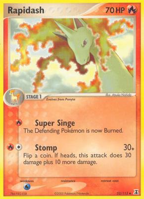 Rapidash card from EX Delta Species