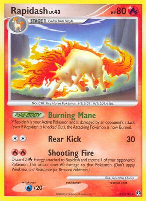 Rapidash card from Stormfront